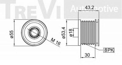 TREVI AUTOMOTIVE ap1090 -  Механизм свободного хода генератора